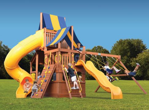 Playground One Original Fort High Roller swing set
