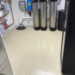 Epoxy floor in mechanical room_Credit River epoxy floor coating installed by Millz House in mechanical room in Credit River