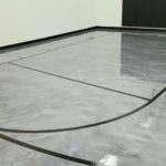 Indoor Basketball Court Indoor basketball court with Millz House epoxy floor coating in metallic