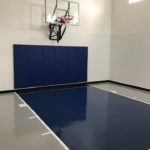 Indoor Basketball Court Millz House installed indoor basketball court utilizing epoxy floor coating