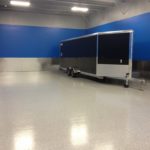 Polyrea floor coating_Park Place Storage Units_gray with white and black marble random chip (1024 x 768) Polyrea floor coating installed by Millz House