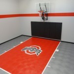 Indoor college themed custom basketball court flooring