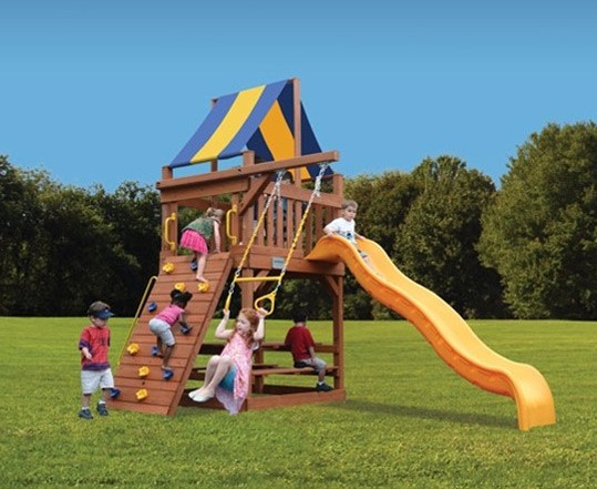 Original Fort Jr. Space Saver play areas for smaller yards