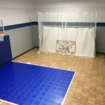 Millz House installed indoor basketball court with option for hockey utilizing SnapSports athletic flooring