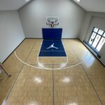 Indoor basketball court with Jordan logo in Prior Lake