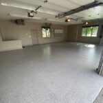 Full flake garage floor coating in Millz House custom blend