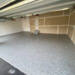 Full flake garage floor coating in oreo